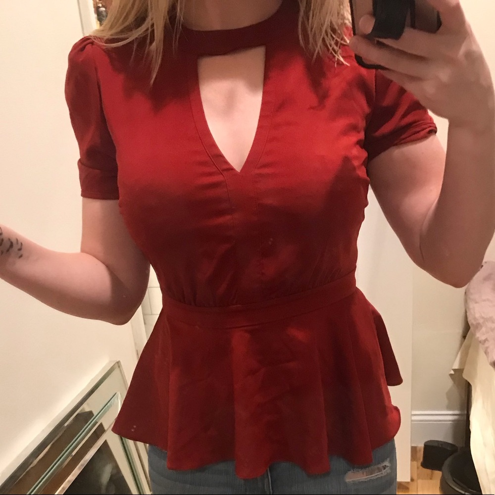 Bebe Peplum Blouse